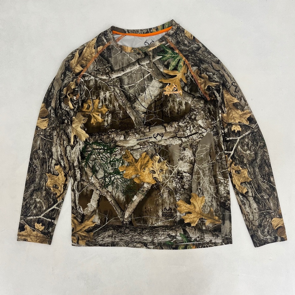 Realtree Edge Mens Size S(34-36) T-Shirt Multicolor Crew Neck Camouflage Hunting